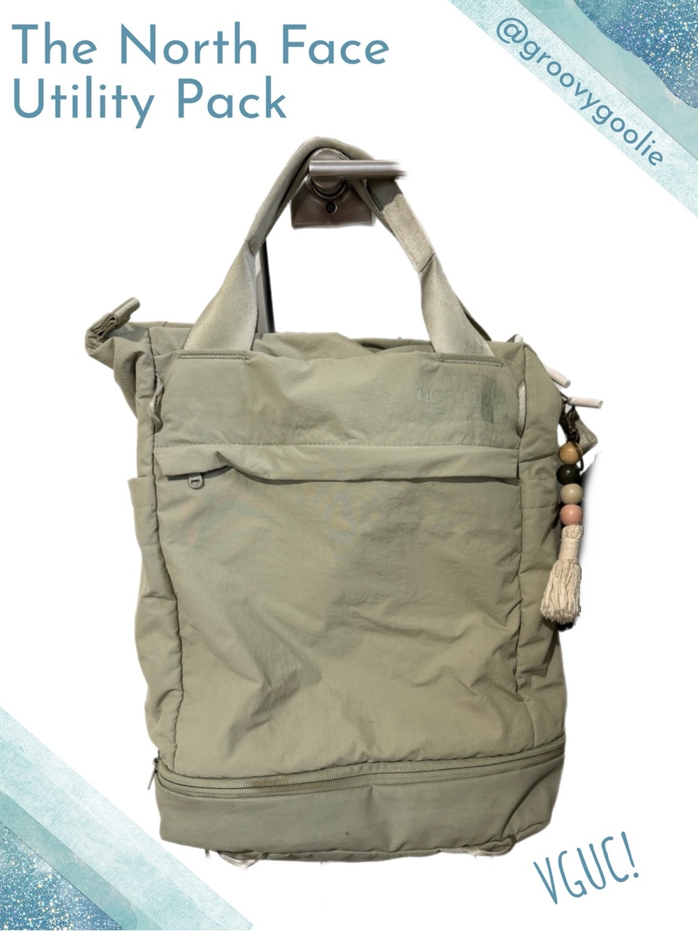 The North Face  Sage Green Utility Tote Backpack (original design) VGUC
